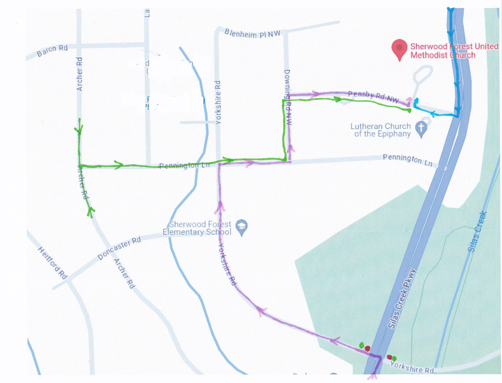 Map of Sherwood Forest